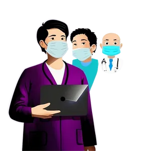 Doctor Cartoon Wearing Mask Png Glf33 PNG Image