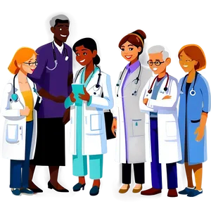 Doctor Cartoon With Patients Png Pit24 PNG Image