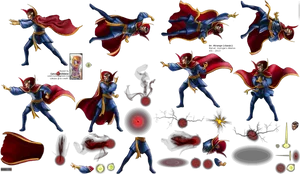 Doctor Strange Sprite Sheet PNG Image