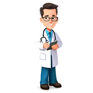 Doctor With Stethoscope Cartoon Png Wef24 PNG Image