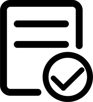 Document Checkmark Icon PNG Image