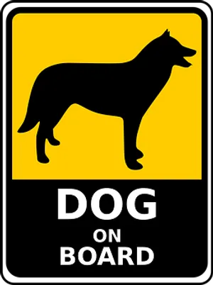 Dog On Board Sign PNG Image