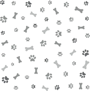 Dog Pawand Bone Pattern PNG Image