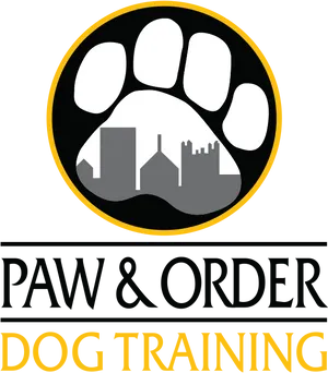 Dog Pawand Order Training Logo PNG Image