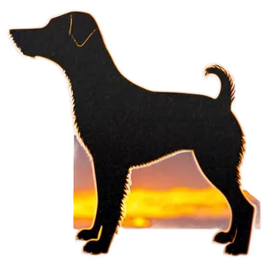 Dog Silhouette In Sunset Png 44 PNG Image