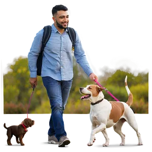 Dog Walk Png Sbq PNG Image