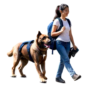 Dog Walking Backpack Png Ojq68 PNG Image