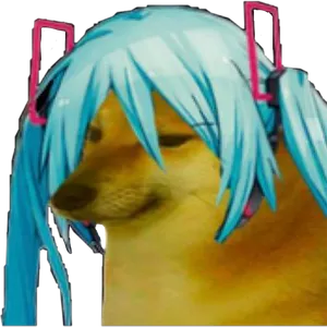 Doge_ Anime_ Hair_ Meme PNG Image