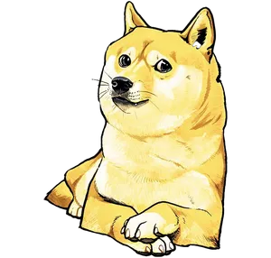 Doge Meme Classic Illustration PNG Image