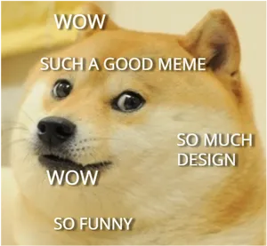 Doge Meme Classic Wow PNG Image