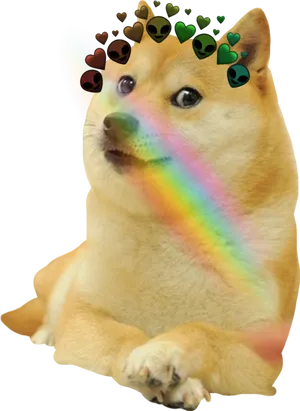 Doge_ Rainbow_ Meme.jpg PNG Image