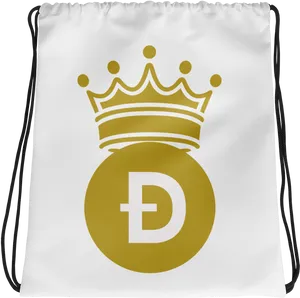 Dogecoin Branded Drawstring Bag PNG Image