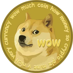 Dogecoin Meme Cryptocurrency PNG Image