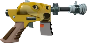 Dogecoin Themed Drill Gun PNG Image