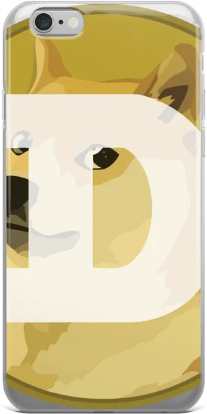 Dogecoin Themed Phone Case PNG Image