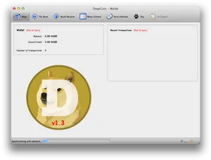 Dogecoin Wallet Interface Version1.3 PNG Image