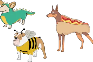 Dogsin Costumes Cartoon PNG Image