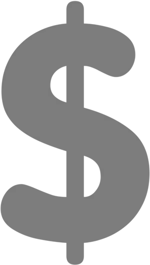 Dollar Sign Icon Black Background PNG Image