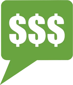 Dollar Sign Speech Bubble PNG Image