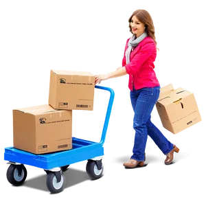 Dolly Moving Boxes Png 65 PNG Image