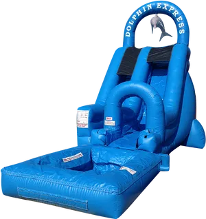 Dolphin Express Inflatable Slide PNG Image