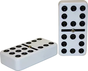 Domino Pieces Standingand Lying PNG Image