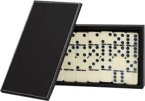 Dominoes Setin Open Box PNG Image