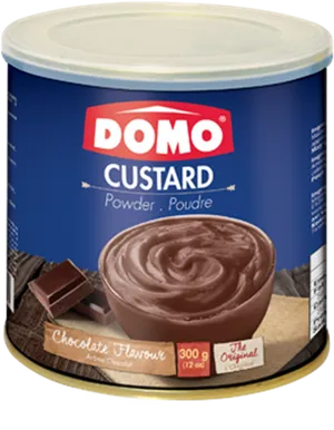 Domo Chocolate Custard Powder Container PNG Image