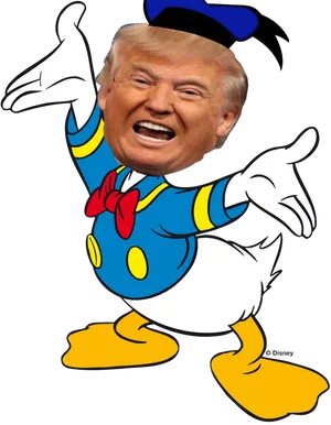 Donald Duck Trump Hybrid PNG Image