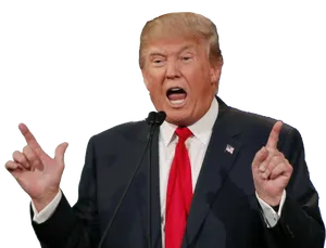 Donald Trump Gesticulating Speech PNG Image