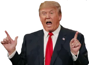 Donald Trump Gesticulating Speech PNG Image