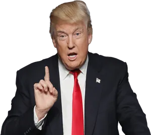 Donald Trump Gesture Speaking PNG Image