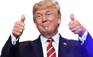 Donald Trump Giving Thumbs Up PNG Image