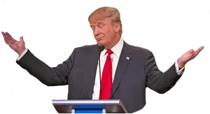 Donald Trump Speaking Gesture PNG Image