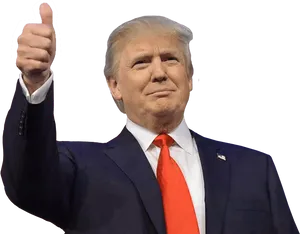 Donald Trump Thumbs Up PNG Image