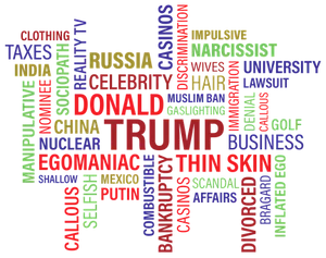 Donald Trump Word Cloud PNG Image