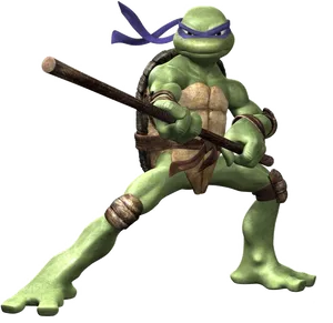 Donatello Ninja Turtle Action Pose PNG Image