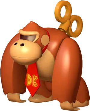 Donkey_ Kong_3 D_ Model PNG Image