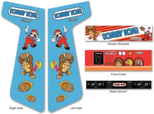 Donkey Kong Arcade Cabinet Artwork PNG Image