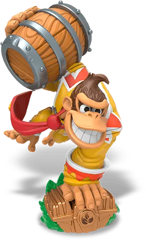 Donkey Kong Barrel Blast Action PNG Image