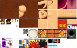 Donkey Kong Texture Sprite Sheet PNG Image