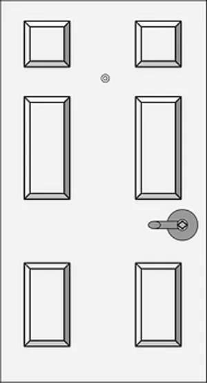 Door Panel Illusion Artwork PNG Image