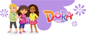 Doraand Friends Animated Characters PNG Image