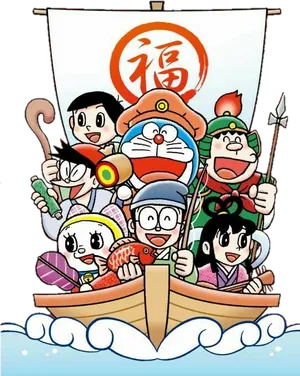 Doraemon_and_ Friends_ Treasure_ Hunt_ Adventure PNG Image