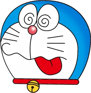 Doraemon Face Cartoon PNG Image