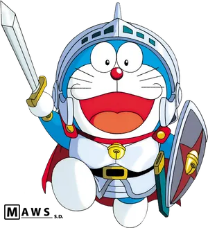 Doraemon Knight Illustration PNG Image