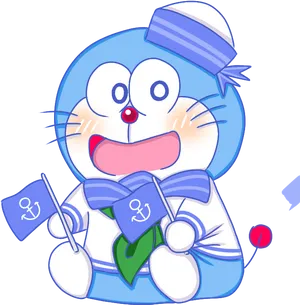 Doraemon Sailor Costume PNG Image