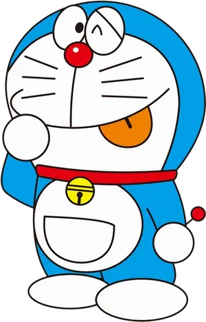 Doraemon Standing Smile PNG Image