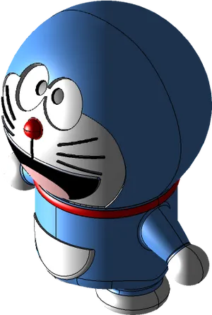 Doraemon3 D Character Render PNG Image