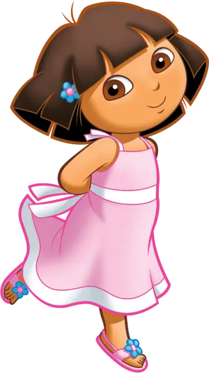 Dorain Pink Dress PNG Image